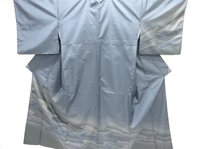 JAPANESE KIMONO / HOMONGI / OSHIMA TSUMUGI / WOVEN GRASS